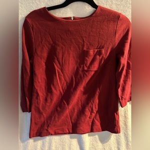 3/4 sleeve red top